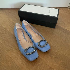 GUCCI - Blue Dionysus Ballet Flats - Size 39